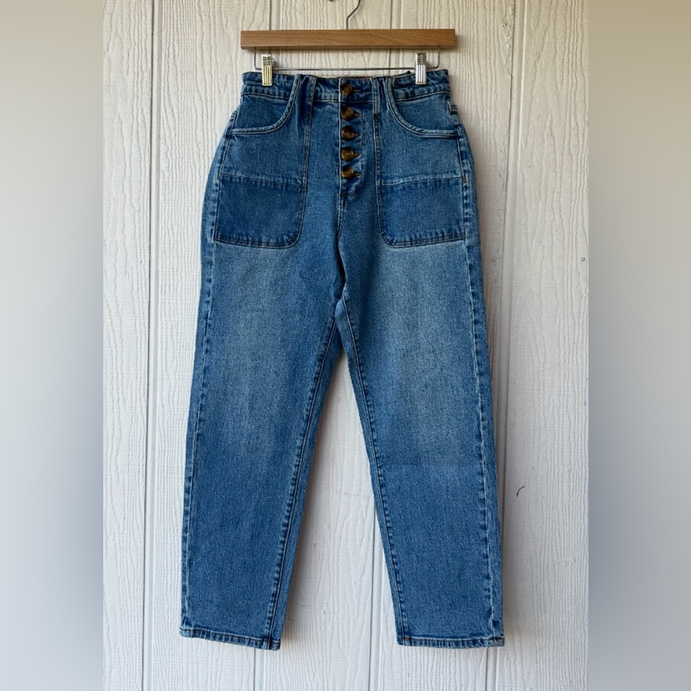 Blank NYC Exposed Button Fly Crop Jeans